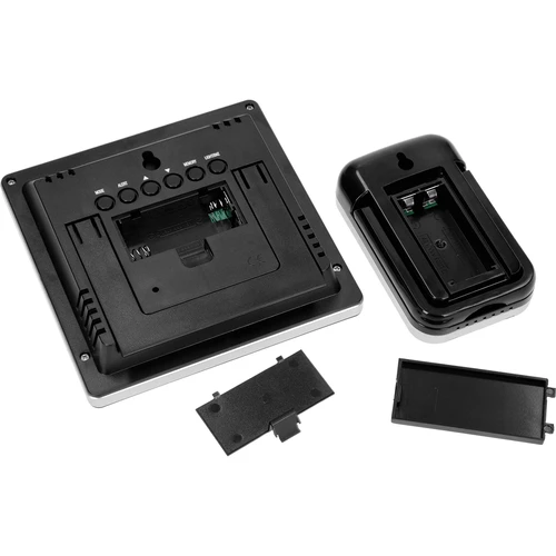 Метеорологична станция RCC, DCF – електронна, безжична, с осветен датчик, черна - 5