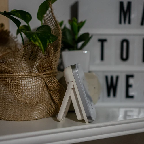 Метеорологична станция RCC, DCF – електронна, безжична, с подсветка на сензора, бяла - 12