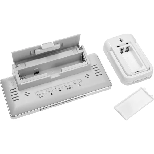 Метеорологична станция RCC, DCF – електронна, безжична, с подсветка на сензора, бяла - 5