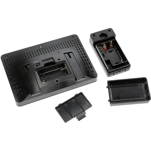 Метеорологична станция RCC, DCF – електронна, с подсветка, безжична, датчик, черна - 9