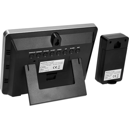 Метеостанция RCC – електронна, с осветен дисплей, безжична, сензор, черна - 7