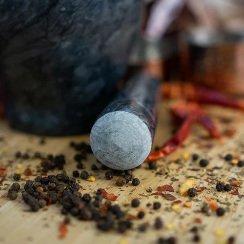 Мраморно кухненско хаванче, черно, Ø 10,5 см - 12