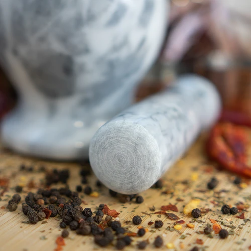 Мраморно кухненско хаванче, сиво, Ø 10,5 см - 12