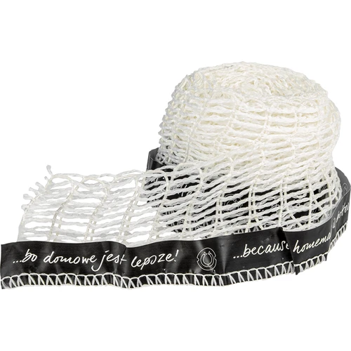 Мрежа за месни деликатеси с етикет, с размери 15 см x 4 м, с термоустойчивост до 125°C