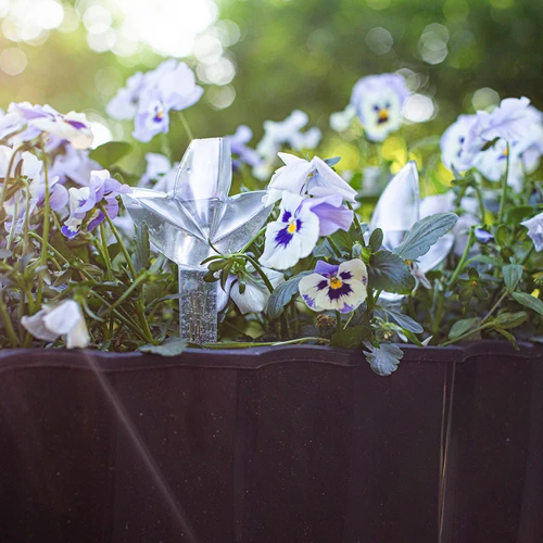 Напоител за растения – прозрачен лист с керамичен конус, 120 мл - 11