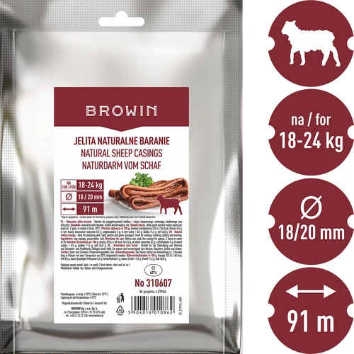 Натурални овчи черва, калибър 18/20 mm, 91 m - 3