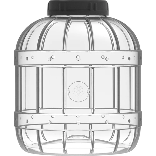 Нечуплив, многофункционален буркан с черна винтова капачка, 8 L - 2