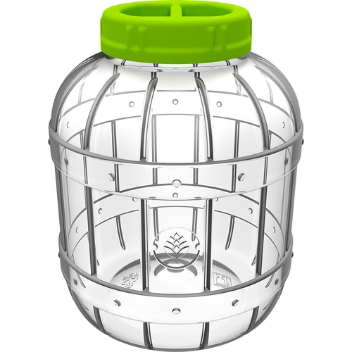 Нечуплив, многофункционален буркан за ферментиране + щипки, 5 л - 2