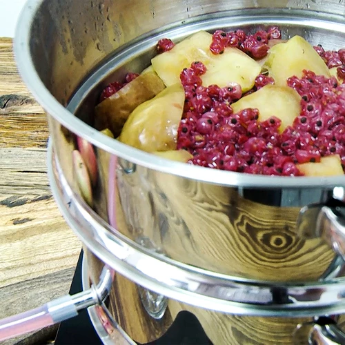 Неръждаема соковарка с пароварка 5 л - 17