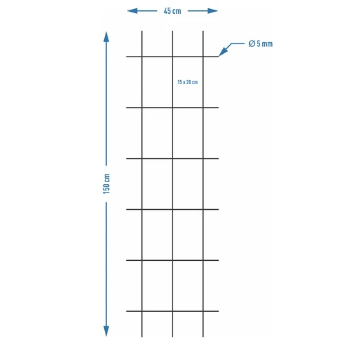Опора за растения - градинска решетка 150 x 45 см - 7