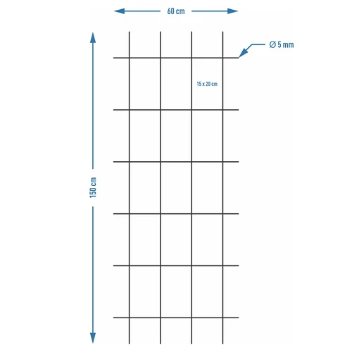 Опора за растения - решетка (150 см x 60 см) 3 броя - 7