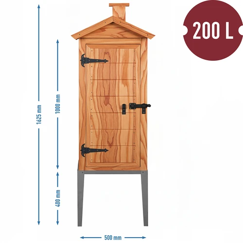 Опушваща камера от лиственица, 200 L, с основа от неръждаема стомана - 3