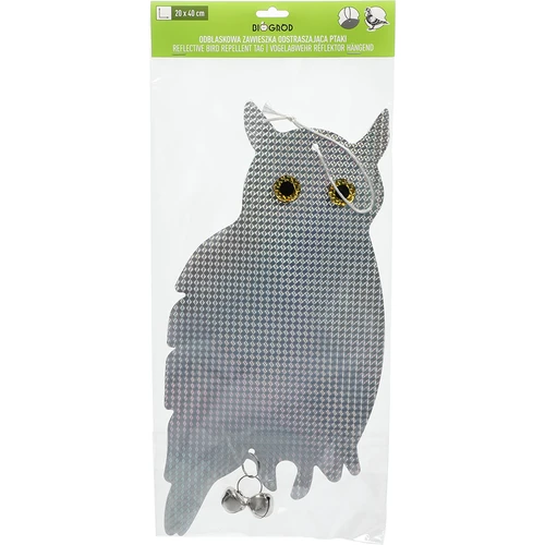 Отразяващо висящо плашило за птици - сова със звънчета - 7