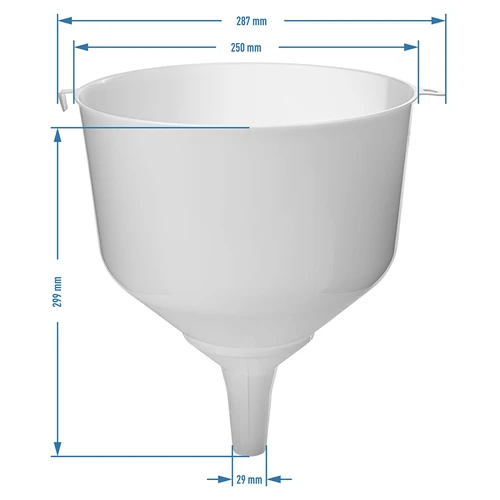 Пластмасова фуния ф25 за дамаджани, висок ръб - 4