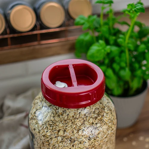 Пластмасова капачка Ø 100 тип twist-off с отвор и тапа - 8