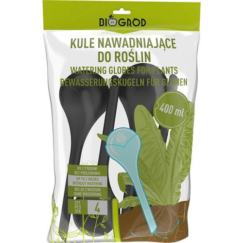 Поливащи топки за растения, черни матови, 400 мл, 4 бр. - 3