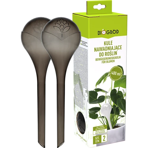 Поливащи топки за растения, черни прозрачни, 400 мл, 2 бр. - 3