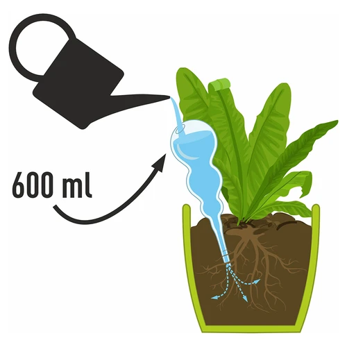 Поливна сфера, тройна (трикамерна), прозрачна розова, 600 мл - 4