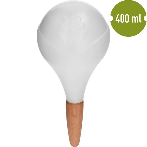 Поливна топка за растения, бяла матова с керамичен накрайник, 400 мл - 2