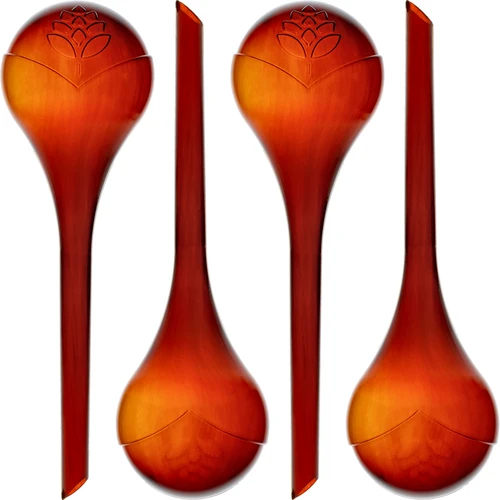 Поливни топки за растения, прозрачно кехлибарени, 400 мл, 4 бр.