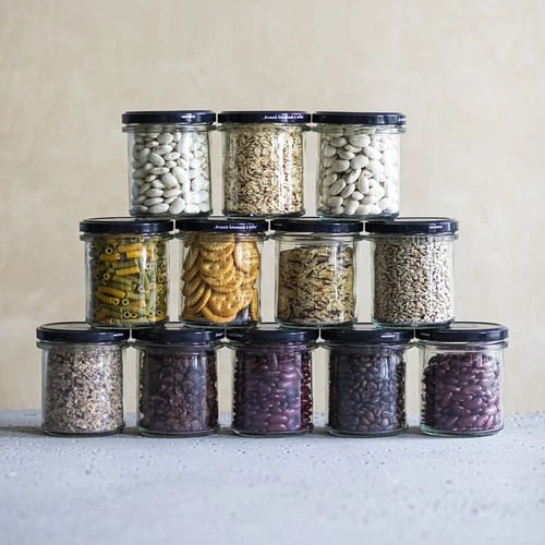 Прав буркан 350 мл с черна капачка фи82 - 6 бр. - 5