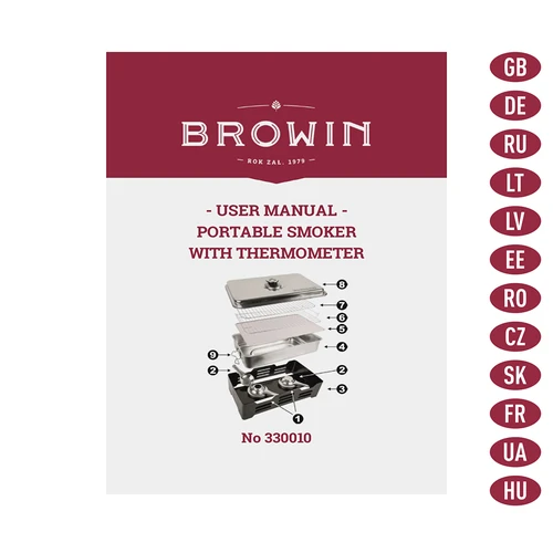 Преносима пушилня с термометър и дървесен чипс от плодни дървета - 8