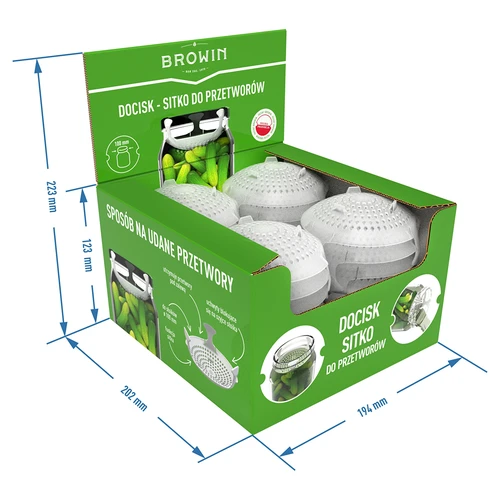 Притискател - сито за консервиране, ферментация и оцет - за буркани фи 100 - 10