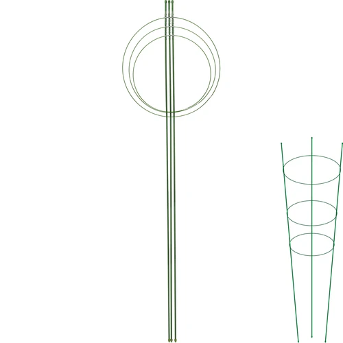 Пръстенова опора за растения, 3 пръстена, 1,5 m  - 1 