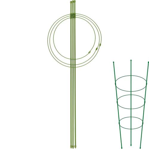 Пръстенова подпора за растения, 3 пръстена, 0,7 m