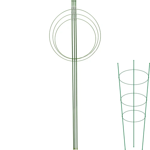 Пръстеновидна опора за растения 3 пръстена 1,2 м
