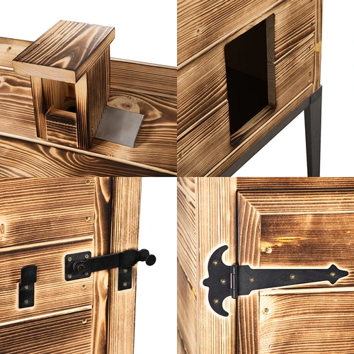 Пушилна камера на дърва – от смърчова дървесина, 200 L, с основа от неръждаема стомана - 4