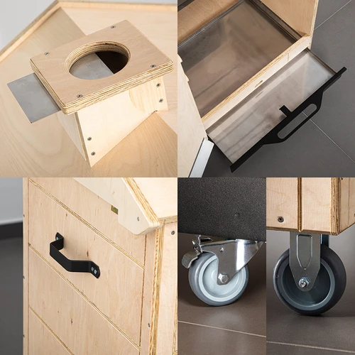 Пушилна камера от сертифициран шперплат, безрамкова, 320L, с колела - 3