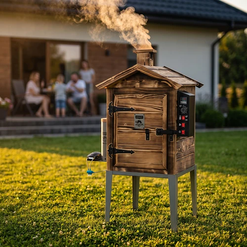 Пушилня 115 л dragON Wood 60E – дървена, на дърва, с електрически нагревателен модул и контролер - 12