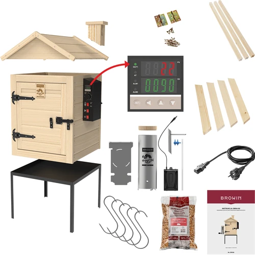 Пушилня 115 л dragON Wood 60E, дървена, с електрически нагревателен модул и контролер