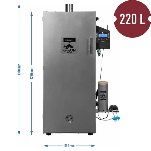 Пушилня dragON стоманена 220 L, IQ – с Wi‑Fi управление - 9