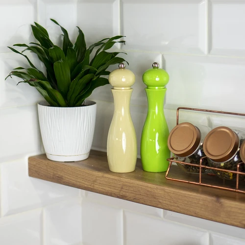 Ръчна мелничка за пипер и сол, 18 см, зелена - 3