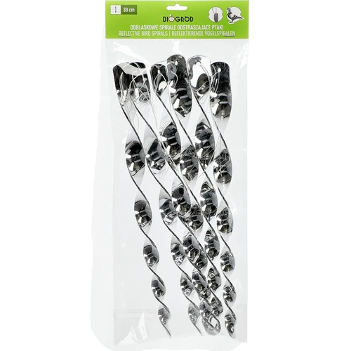 Репелент против птици – отразяващи спирали в сребрист цвят, 6 броя - 5