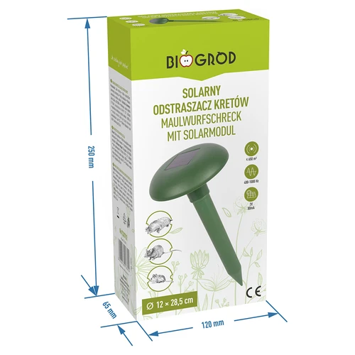 Репелер за къртици, захранван от слънчева батерия - 8