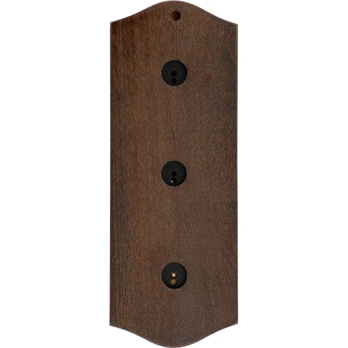 Ретро метеостанция - цвят венге със златни циферблати - 4