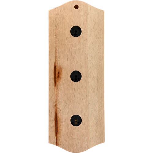 Ретро метеостанция - естествено дърво със сребърни циферблати - 4