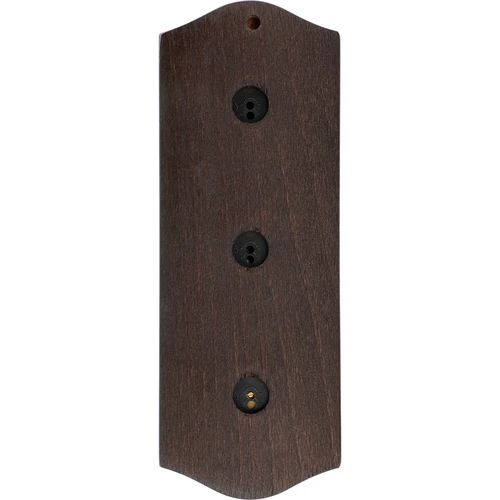 Ретро метеостанция - орехов цвят със златни циферблати - 4