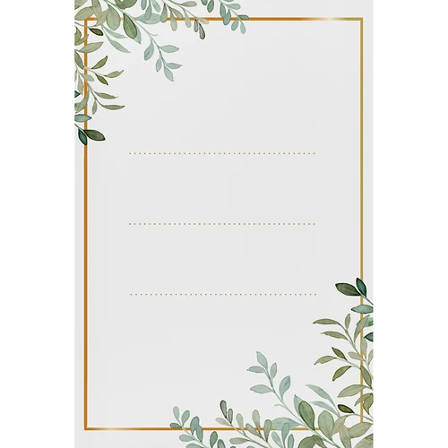 Самозалепващи етикети 60 x 90 мм за бутилки, буркани и подаръци, флорален мотив - 20 бр.