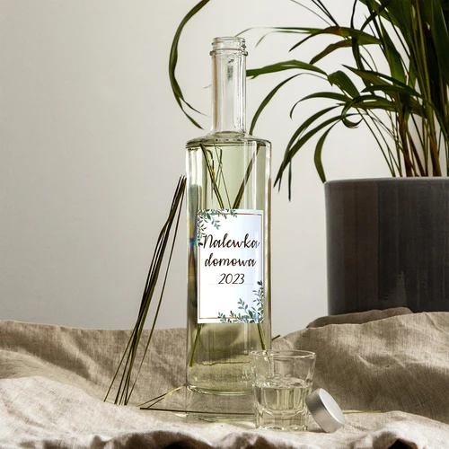 Самозалепващи етикети 60 x 90 мм за бутилки, буркани и подаръци, флорален мотив - 20 бр. - 7