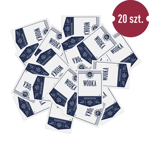 Самозалепващи етикети 60x90 mm за бутилки, водка, бели, 20 бр. - 3