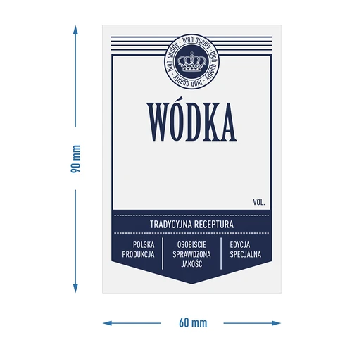 Самозалепващи етикети 60x90 mm за бутилки, водка, бели, 20 бр. - 4