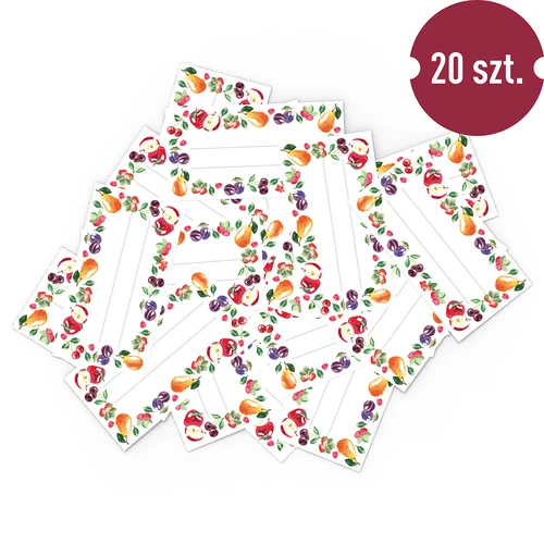 Самозалепващи етикети, десен Плодове 85/45 mm - 20 бр. - 3