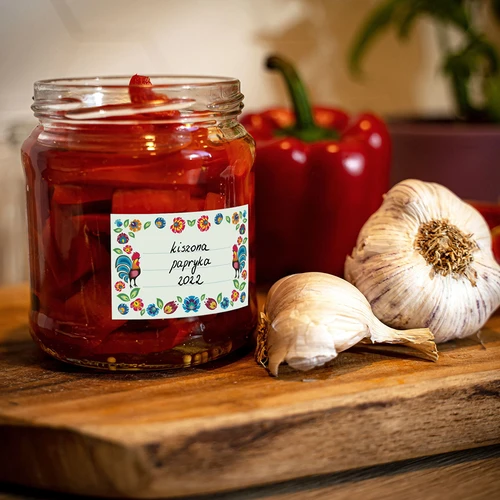 Самозалепващи етикети, фолклорен мотив 85/55 mm - 20 бр. - 6