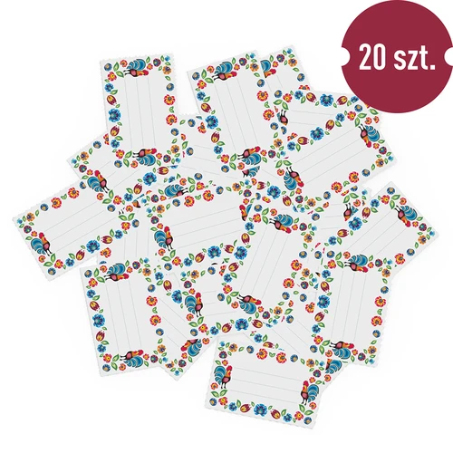 Самозалепващи етикети, фолклорен мотив 85/55 mm - 20 бр. - 3