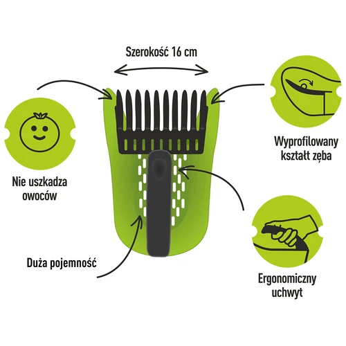 Събирач за дребни плодове, зелен, от пластмаса - 7