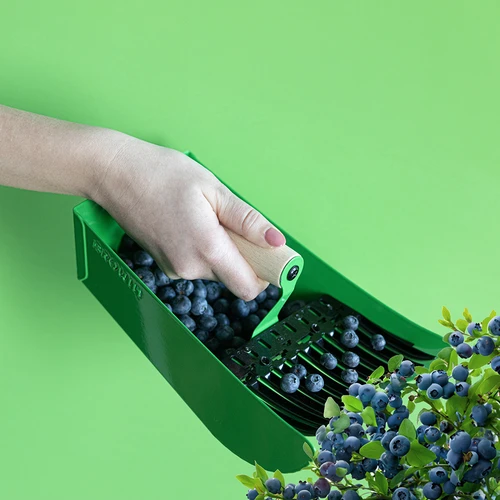 Събирачка за дребни плодове, метална, зелена - 7